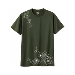 ヨルシカ×ビームス プロデュース「シカとツキとサルスベリ Tシャツ」緑