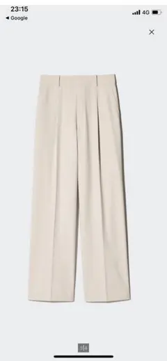 美品　タックワイドパンツ　L