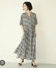 ローリーズファーム花柄シャツワンピース 半袖