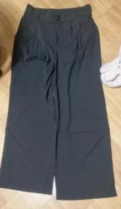 ワイドパンツ ブラック シンプル j9