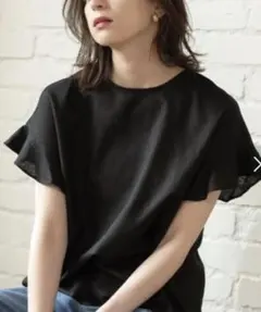 オペックドットクリップ 1度着用のみ！リネンカットソー フリル袖