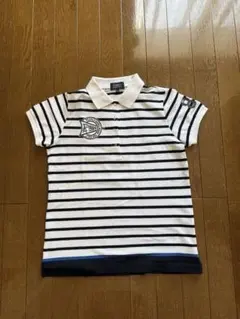 Pearly Gates ストライプ半袖ポロシャツ サイズ0