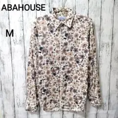 【美品】アバハウスABAHOUSE 花柄 長袖ドレスシャツ　サイズ2　M