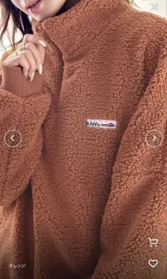 ✨美品✨《JaVaジャバ コラボ》もこふわ暖か　ハーフジップボアプルオーバー