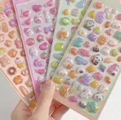 8枚セットボンドロ ぷっくり 3Dシール うるちゅる 韓国 ステッカー シール