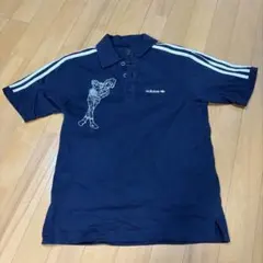 adidas オーランドパイレーツ スカル ポロシャツ M 黒 ボーダー ゴルフ