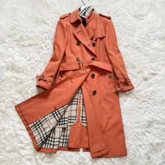 バーバリー　トレンチコート　オレンジ　ライナー　ノバチェック　ベルト