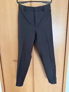 厚手のスマートアンクルパンツ　ダークブラウン