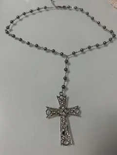 ロザリオネックレス　ルスーク　明るめグレーパールのサムネイル