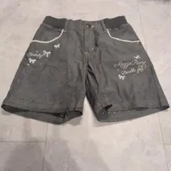 MezzoPiano 刺繍入りグレー半ズボン140