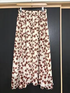 美品⭐︎GALLARDAGALANTE NAVY 花柄フレアスカート サイズ1