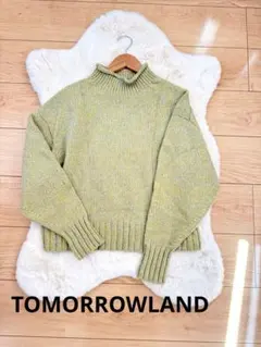 リブハイネック ニット