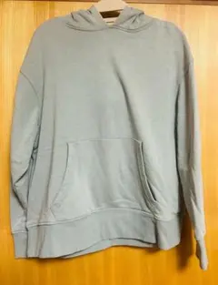 グレー フード付きパーカー 男女兼用、ユニセックス LLサイズ