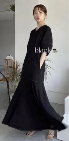 オルドット　olu. ワンピース　黒　マーメイド