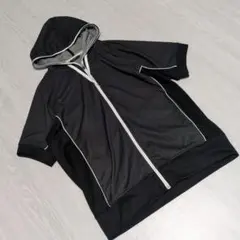 廃盤品 旧ロゴ オールドユニクロ XL 半袖パーカー ブラック