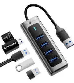 新品✨USB4ポートハブ　USB3.0 TypeA SET M SPACE