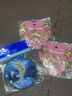 ディズニーストア ティンカーベル　ミラー　ヘアゴム　ヘアピンセット☆