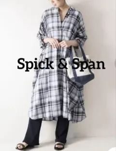 【美品】 Spick & Span マルチタータンチェック シャツ ワンピース