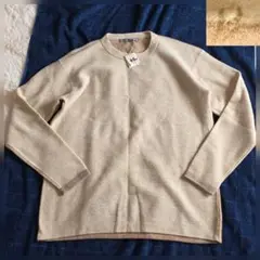 新品・タグ付✨45R　定価3万　フロート　パッチワーク　クルー 　ウール