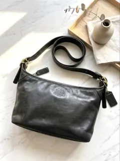 COACH コーチ レザー ショルダーバッグ 黒 ブラック系 クロスボディ