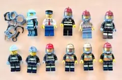 レゴ シティ 消防士 ミニフィグ11体＋装備