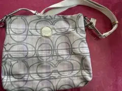 COACH チェック柄 ショルダーバッグ