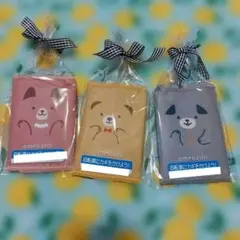 おめかしアニマル　ハーフハンカチタオル