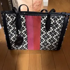 【極美品 A4】 ケイトスペード トートバッグ スペード フラワー ジャカード