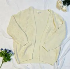 GLOBAL WORK カーディガン XXLアイボリー ニット 体型カバー