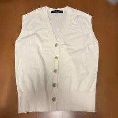 mizuiro ind ノースリーブカーディガン アイボリー