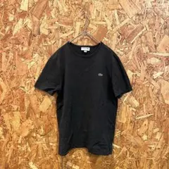 LACOSTE 半袖Tシャツ ロゴワンポイント コットン ブラック レディース