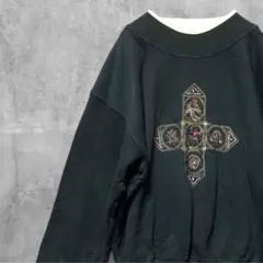 KANSAI MAN クロス刺繍　レトロ　山本寛斎　ヴィンテージ スウェットのサムネイル