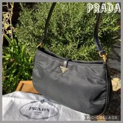 ✨美品✨プラダ チェーンショルダーバッグ ミニ 三角ロゴ ナイロン 