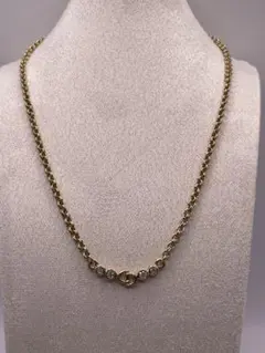 【美品】Christian Dior ネックレス クリスタル ゴールド