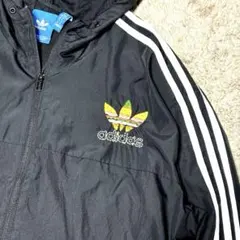 希少 adidas アディダス トレフォイル ウインドブレーカー　ブラック XL