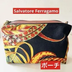 フェラガモ ポーチ マルチカラー ボタニカル柄 小物入れのサムネイル
