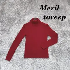 Meril toreep 長袖ニット タートルネック 毛100％ シンプル