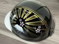 桜 富士日章 コルク半 ヘルメット カスタム 旭風防 短風防 アルフィン