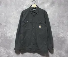 Carhartt リップストップ　シャツジャケット カバーオール　濃グレー Sのサムネイル