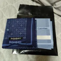 Yves Saint Laurent & Calvin Klein ハンカチ2枚