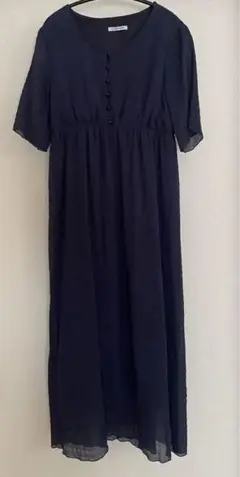 【COHINA】 ワンピース　ネイビー　低身長