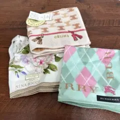 ★未使用3枚セット★バーバリー セリーヌ ニナリッチ ハンカチ