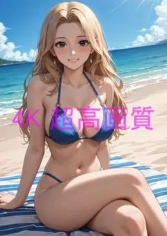 月屋 1点物 高画質 A4 ポスター アニメ イラスト ビキニ 水着 #0281