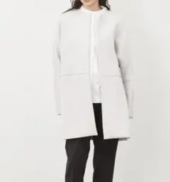 Mila Owen ノーカラーコクーンハーフ丈ポンチコートのサムネイル