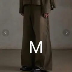 GRANCY ジップデザイン バギーデニムパンツ ブラウン