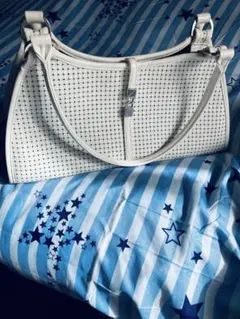 marie claire ホワイトメッシュショルダーバッグ