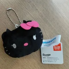 新品◆キティちゃん　HELLO KITTY　黒　平成レトロ　ギャル　キーホルダーのサムネイル