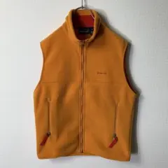 00年製 パタゴニア シンチラフリースベスト S オレンジ 刺繍ロゴ コロンビア