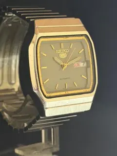 ★激レアモデル！SEIKO5 セイコー5 スクエア型自動巻メンズ腕時計　動作良好