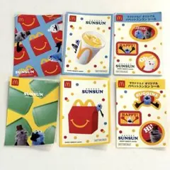 マクドナルド パペットスンスン シール 6枚セット ハッピーセット